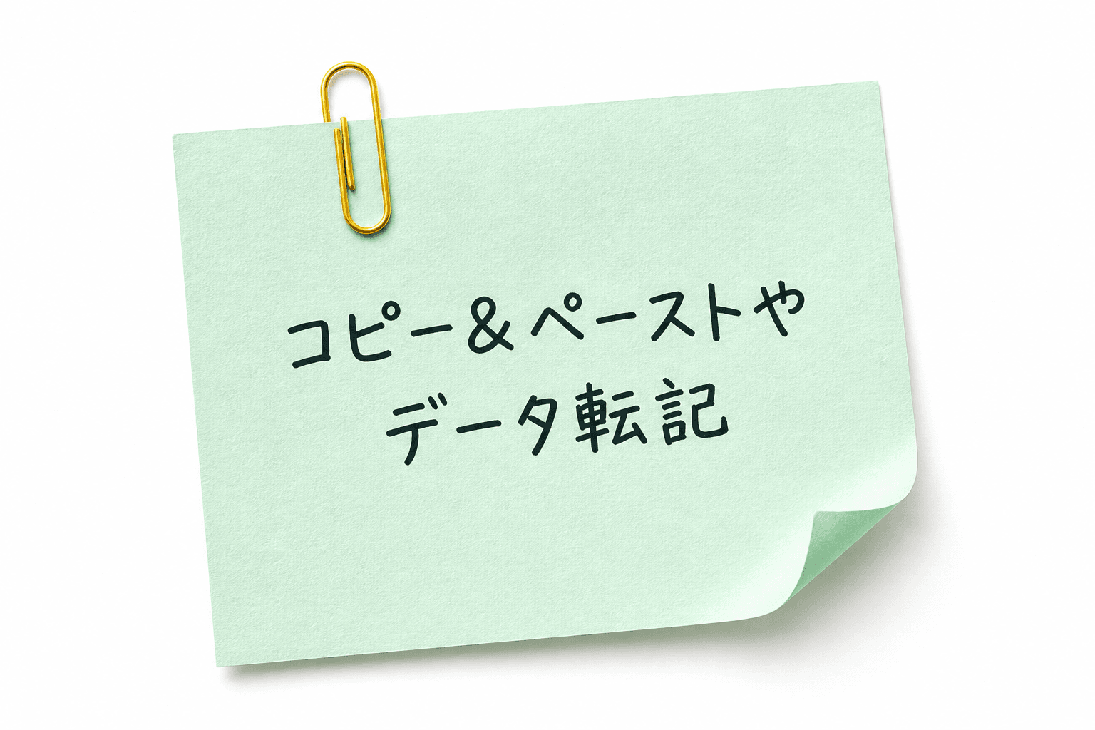 コピー&ペーストやデータ転記