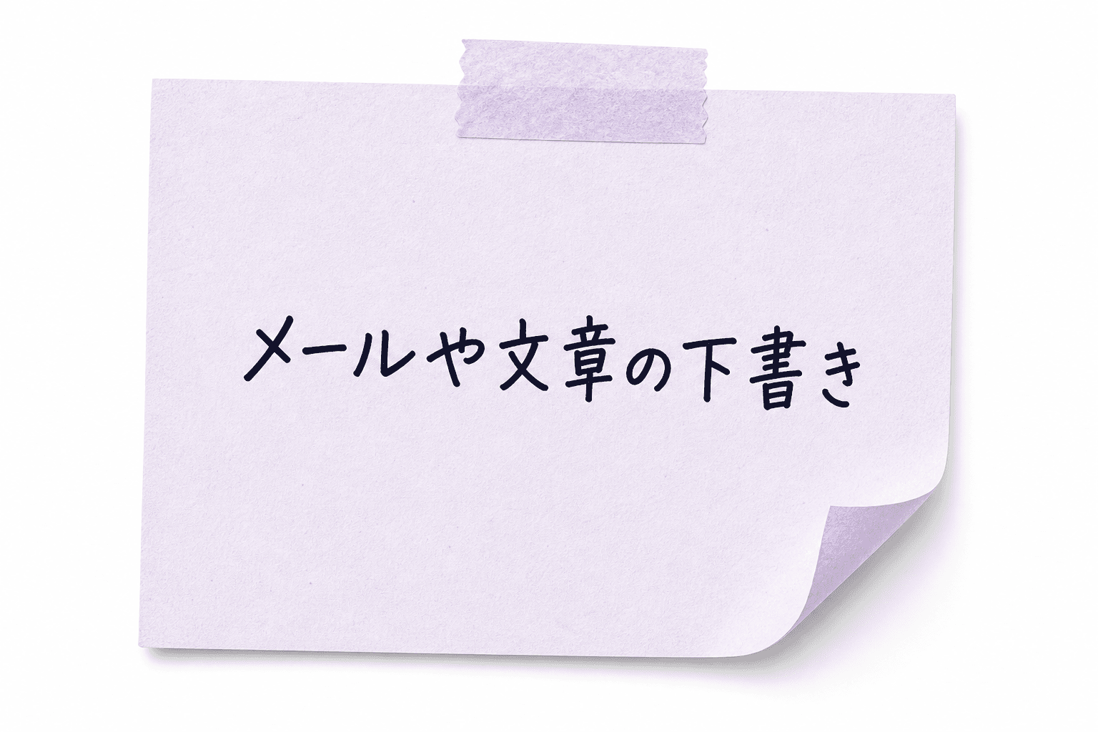 メールや文章の下書き