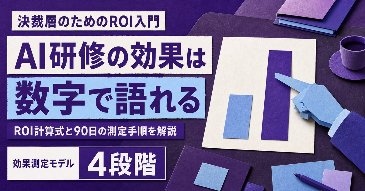 会議室でグラフ資料を見ながらAI研修の投資対効果を議論する日本企業の経営層
